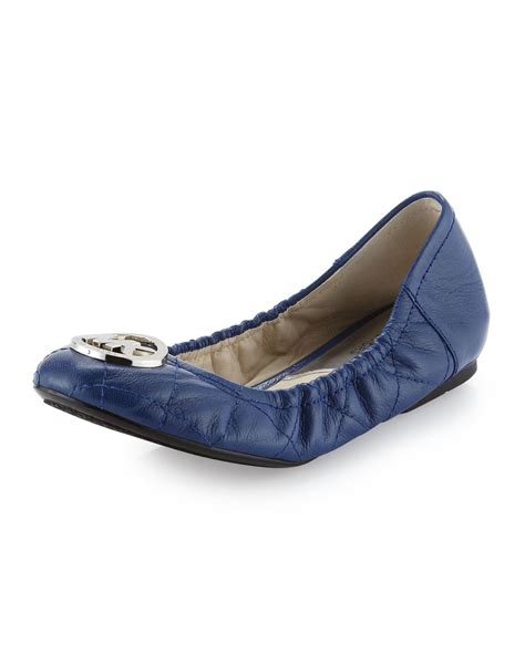 michael kors ballerina blauw|Michael Kors ballet flat.